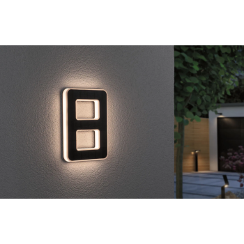 LED mājas numura gaismeklis cipars 8