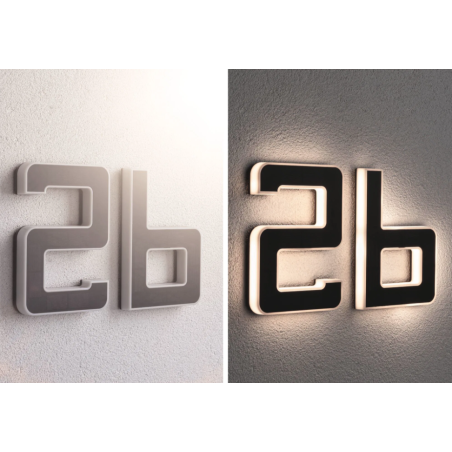 LED mājas numura gaismeklis burts b