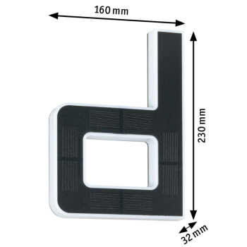 LED mājas numura gaismeklis burts d