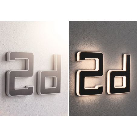 LED mājas numura gaismeklis burts d