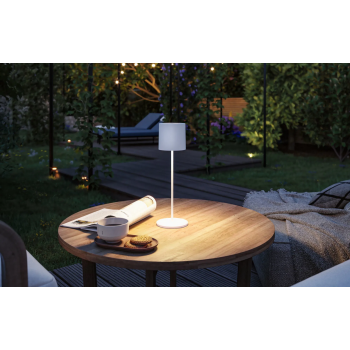 Akumulatora gaismeklis Tuni, baltā krāsā