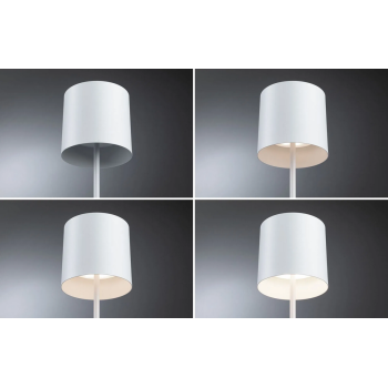 Akumulatora gaismeklis Tuni, baltā krāsā