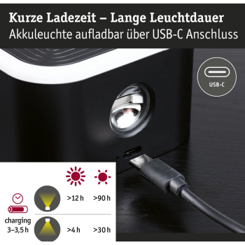 Universāls gaismeklis Varia, melnā krāsā