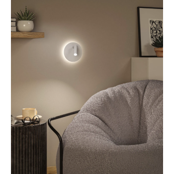 Настенный аккумуляторный светильник Kiora с датчиком, белый