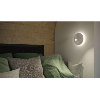 Sienas akumulatora lampas Kiora ar sensoru, balta