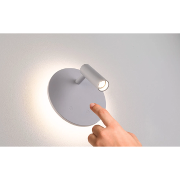 Sienas akumulatora lampas Kiora ar sensoru, balta