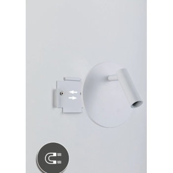 Sienas akumulatora lampas Kiora ar sensoru, balta