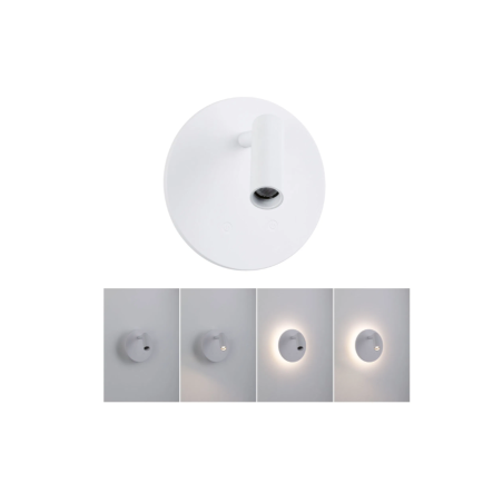 Sienas akumulatora lampas Kiora ar sensoru, balta