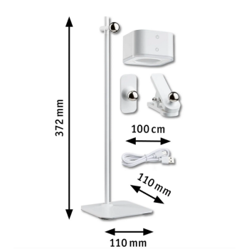 Universāls gaismeklis Varia, baltā krāsā