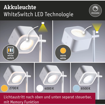 Universāls gaismeklis Varia, baltā krāsā