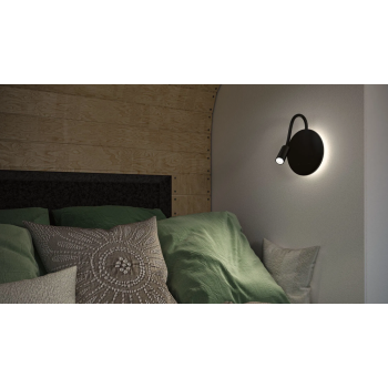 Sienas akumulatora lampas Miora ar sensoru, melna