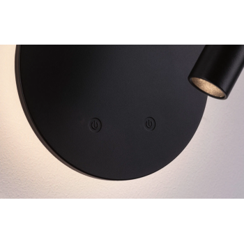 Sienas akumulatora lampas Miora ar sensoru, melna
