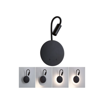 Sienas akumulatora lampas Miora ar sensoru, melna