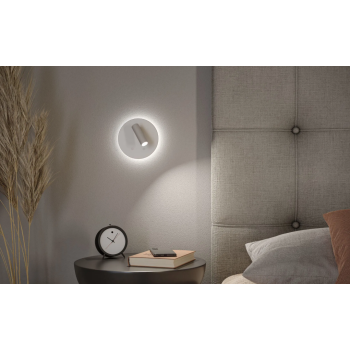 Настенный аккумуляторный светильник Miora с датчиком, белый