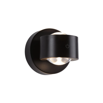 Sienas akumulatora lampas Zorik ar sensoru, melna