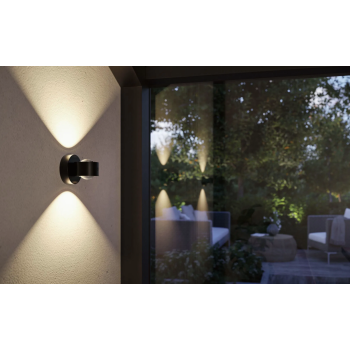 Настенный аккумуляторный светильник Zorik с датчиком, чёрный