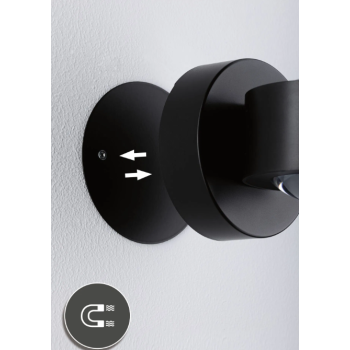 Настенный аккумуляторный светильник Zorik с датчиком, чёрный