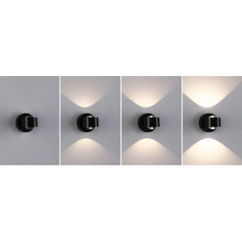 Настенный аккумуляторный светильник Zorik с датчиком, чёрный