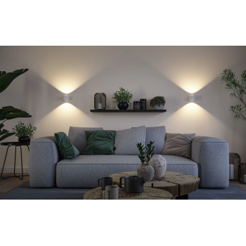 Sienas akumulatora lampas Zorik ar sensoru, balta