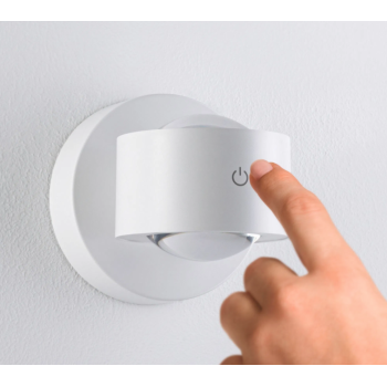 Sienas akumulatora lampas Zorik ar sensoru, balta