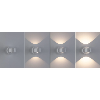 Sienas akumulatora lampas Zorik ar sensoru, balta