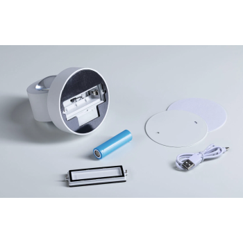 Sienas akumulatora lampas Zorik ar sensoru, balta