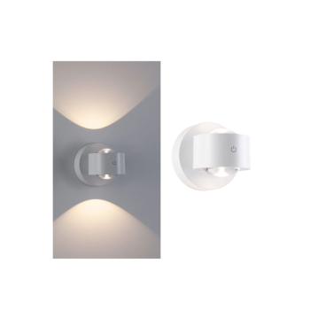 Sienas akumulatora lampas Zorik ar sensoru, balta