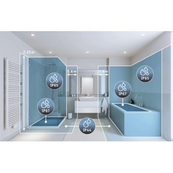 Sienas akumulatora lampas Zorik ar sensoru, balta