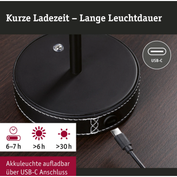 Аккумуляторный светильник Pellini, чёрного цвета, 370×150 мм