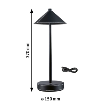 Akumulatora gaismeklis Pellini, melnā krāsā, 370×150 mm