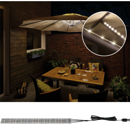 USB LED lente Parasol 4x40 cm