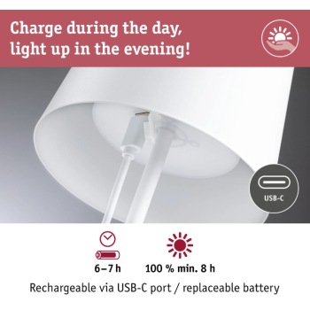 Akumulatora gaismeklis Gilo, balta