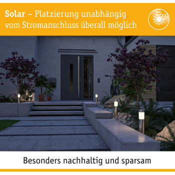 Iesmeļams gaismeklis Layra ar saules bateriju