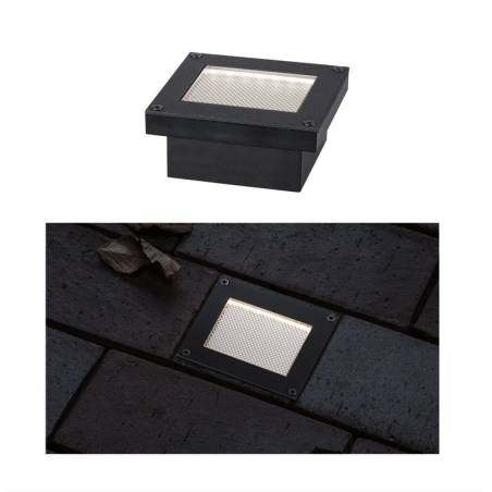 Iebūvējamais gaismeklis Domenic ar saules bateriju, 80×80 mm