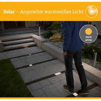 Iebūvējamais gaismeklis Domenic ar saules bateriju, 80×80 mm