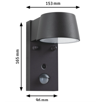 Sienas gaismeklis Capea 6W ar kustības sensoru un draudzīgs kukaiņiem