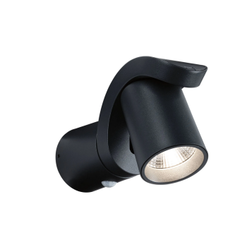 Sienas lampa Cuff 10W ar kustības sensoru, melns