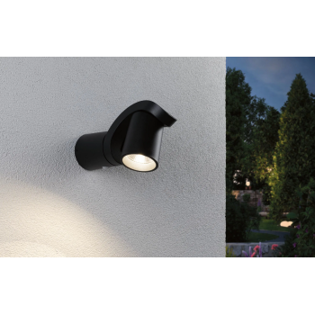 Sienas lampa Cuff 10W ar kustības sensoru, melns