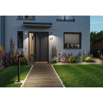 Sienas lampa Cuff 10W ar kustības sensoru, melns