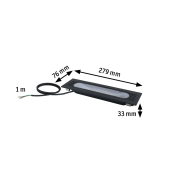 Iebūvējams gaismeklis Ito 6W 70°, 279×76 mm