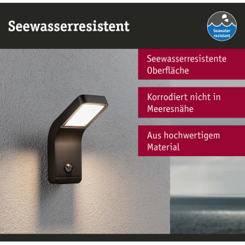 Sienas gaismeklis Kulma 7,5W ar kustības sensoru