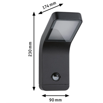 Sienas gaismeklis Kulma 7,5W ar kustības sensoru