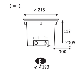 Iebūvējamā lampa Durea 12,5W