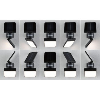 Настенный светильник Lesla 12,5 Вт с солнечной батареей и датчиком движения