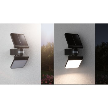 Настенный светильник Lesla 12,5 Вт с солнечной батареей и датчиком движения