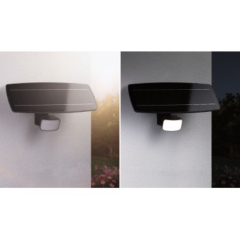 Sienas gaismeklis Flotas ar saules bateriju un kustības sensoru