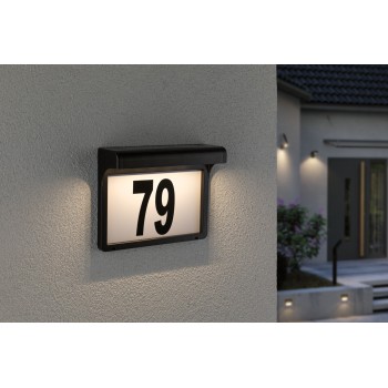LED mājas numurs Dayton II ar saules bateriju
