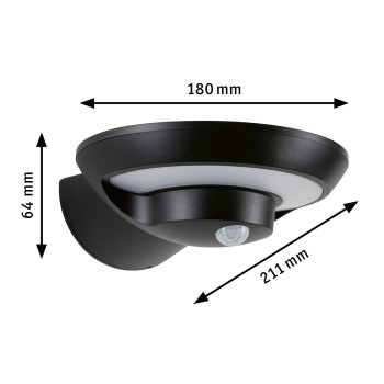 Настенный светильник Bordola 3,5W с солнечной батареей и датчиком движения
