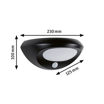 Настенный светильник Sorova с солнечной батареей и датчиком движения