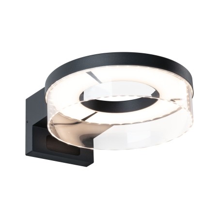 Sienas gaismeklis 8W, melnā krāsā